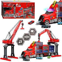Машина -Трек "Гоночный трек" (свет, звук) в коробке