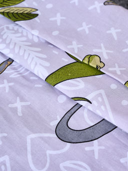 Постельное белье детское поплин с простыней на резинке - Юрский период 145*112; 80*160*20; 40*60