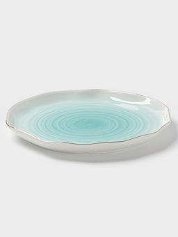 Тарелка пирожковая Доляна Млечный путь, d=19 см, фарфор, бирюзовая  фото 3