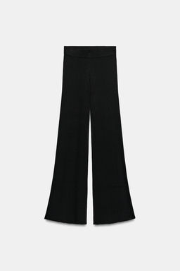 PANTAL?N ANCHO PUNTO RIB / Negro - Zara фото 3