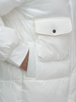 Куртка зимняя женская с капюшоном модная белого цвета 7341Bl - Visdeer фото 5