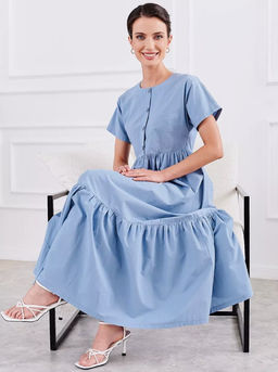 Хлопковое платье с ярусами 100% хлопок