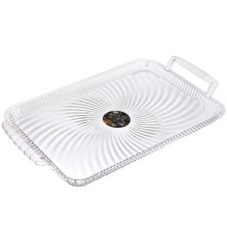 Поднос пластиковый "Кристалл" 44,5*26,5*4см с ручками