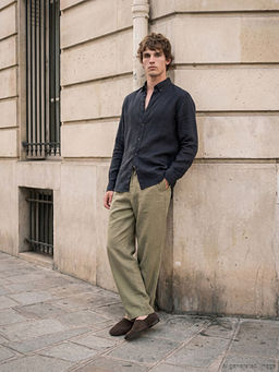 Loose Fit Dokulu Erkek Pantolon