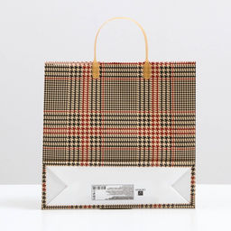 Цена за 10 шт. Пакет Серый в клетку, мягкий пластик, 29 x 30 см, 120 мкм - Simaland фото 2