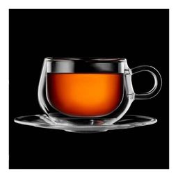 Чайная пара Walmer Viscount с двойными стенками, 0.23 л, цвет прозрачный  фото 3