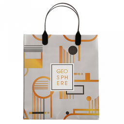 Пакет подарочный мягкий пластик с пластиковой ручкой 23х27см Геосфера, 150 мкм, ламинированный (Россия) - Домашняя Мода фото 3