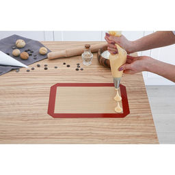 Коврик для выпечки армированный Доляна, силикон, 30?20 см, бежевый фото 4