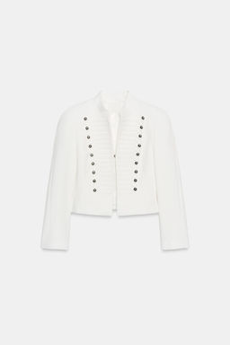 BLAZER ENTALLADA HOMBRERAS BOTONES / Crudo - Zara фото 6