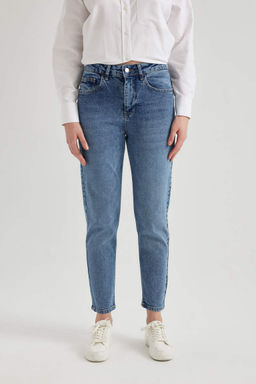 Джинсовые брюки длиной до щиколотки с высокой талией Lina Comfort Mom Fit