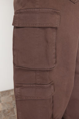 TRENDYOL MAN Limited Edition Kahverengi Premium Cepli Baggy Kargo Pantolon TMNSS23PL00036 - Trendyolmilla фото 8