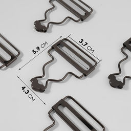 Цена за 2 шт. Застёжка для комбинезона, 37 мм, 10 шт., цвет чёрный никель