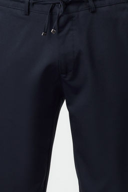 TRENDYOL MAN Siyah Slim Fit Beli Baglama Detayl? Lastikli Kumas Dokuma Pantolon TMNAW25PL00029 - Trendyolmilla фото 4
