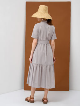 Платье хлопок OD-791-2 серый OD-791-2