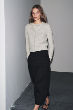 BASIC 100% WOOL KNIT CARDIGAN - Zara фото 6