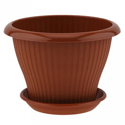 Горшок для цветов пластмассовый "Гамма плюс" 1,6л, д17см, h12,5см, терракот (Россия)