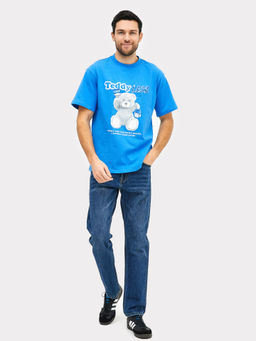 Футболка мужская ярко-голубая с печатью я.голубой +печать 111846 - Mark formelle фото 2