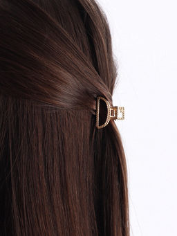 Цена за 6 шт. Крабик для волос «Эмма», дуга, 2.5 см, золотистый