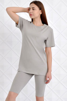 Арт. 5618 Костюм с бриджами 42-50 (5 шт) Цвет:верх- грязно-голубой, низ- грязно-голубой - Калинка фото 2