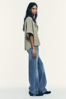 SHORT SLEEVE FLOWING SHIRT - Zara фото 3