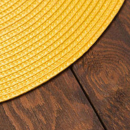 Салфетка сервировочная «Доляна. Классика», жёлтый, d=38 см