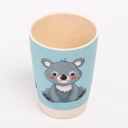 Набор бамбуковой посуды Коала, тарелка, миска, стакан, приборы, 5 предметов - Крошка я фото 7