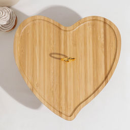 Блюдо для подачи на подставке Доляна Сердце, 27?27 см, бамбук  фото 3