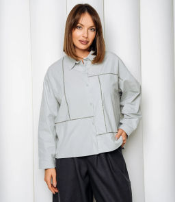 Рубашка #КТ2225 (3), серо-голубой