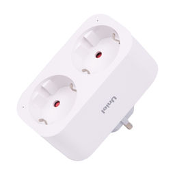 USH-A102 2G/WF WHITE Умный сетевой разветвитель Wi-Fi, 2 гнезда.16A. До 3680Вт. Голосовое управление+приложение UnielSmart. TM Uniel