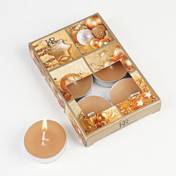 Цена за 3 шт. Набор ароматических свечей чайных Корица, 6 шт.