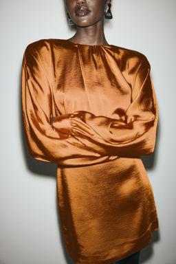 Vestido drapeado de sat?n - H&m фото 2