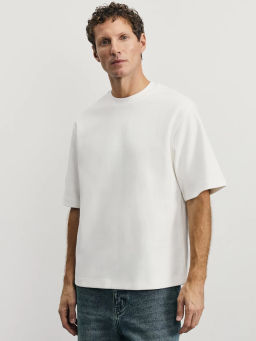 Футболка из смесового хлопка / Zarina фото 3