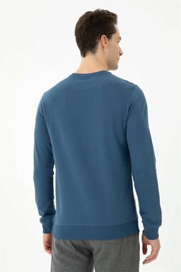 U. S. Polo Assn / Мужской базовый свитшот цвета индиго - U.s. polo assn фото 5