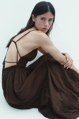 GAUZE MIDI DRESS - Zara фото 6