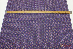 Ситец Цветики цв.чернильный, ш.0.95м, хлопок-100%, 100гр/м.кв - Купава фото 2