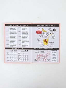 Набор: Книга для записи рецептов А5, 80 л и термостакан 350 мл  "Ешь, готовь, люби"