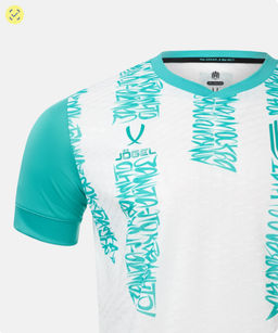 Футболка игровая Jogel AMKAL PerFormDRY Jersey, белый/бирюзовый  фото 5