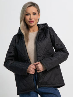 Куртка демисезонная стеганая (черная матовая) Б15194-25М - Lt collection фото 2