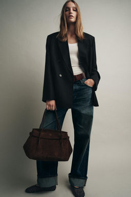 BOLSO PIEL SERRAJE CITYBAG / Marr?n