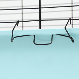 Клетка для кроликов, морских свинок Пижон №4 складная , 80 х 50 х 47 см, бирюзовая  фото 6