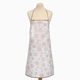 Фартук Доляна Снежинки золотые 70*80 см, 100% п/э  фото 5