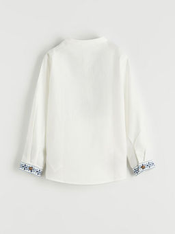 Hakim Yaka Erkek ?ocuk Nak??l? Poplin G?mlek