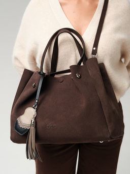 Замшевая сумка с матрешкой Vasilisa DBR 31210 коричневый шоколад фото 4