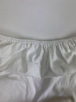 Простыня на резинке Страйп Сатин Белая (резинка по кругу) 200х200х20 - Амавес-текстиль фото 6