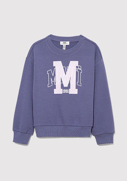 Mavi Logo Bask?l? Mor Sweatshirt