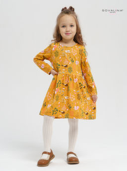 Платье Эля ежики на горчице - Sovalina фото 5