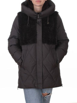 M-8800 DK. GRAY Куртка зимняя стеганная женская (150 гр. холлофайбер)