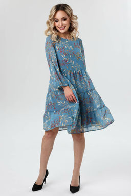 Платье женское 5980/30/Топленое молоко, синий - Rise фото 7