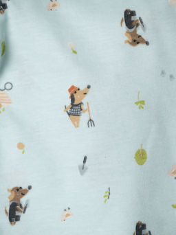Футболка из тонкого хлопка, беж/синий - Lesi kids фото 22