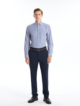 Slim Fit Uzun Kollu ?izgili Gabardin Erkek G?mlek - Waikiki фото 2